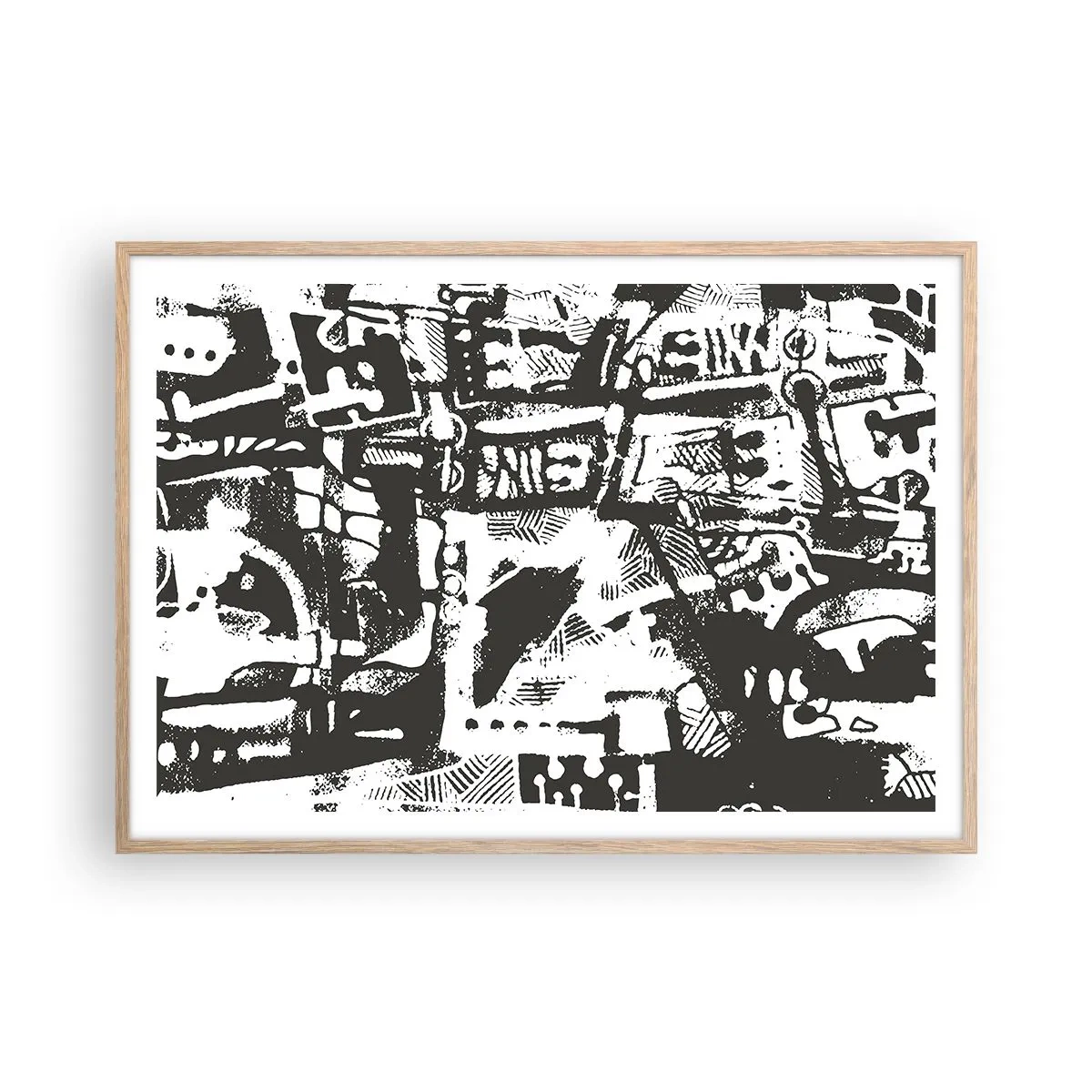Poster in light oak frame - Order or Chaos? - 100x70 cm