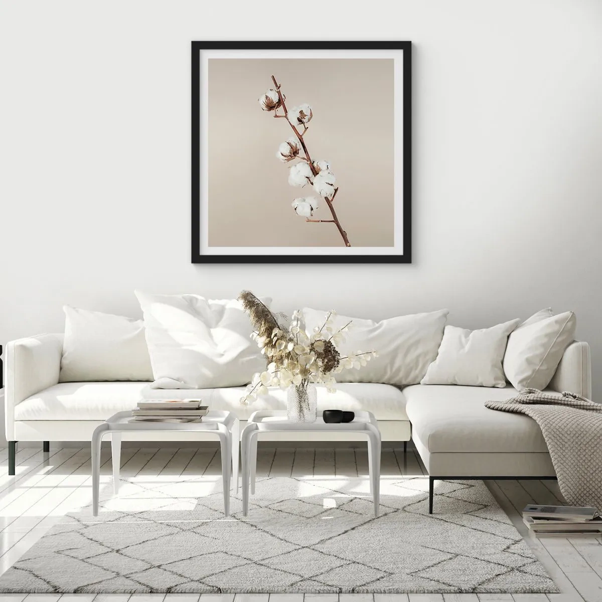 Poster in black frame - At the Heart of Softness - 30x30 cm