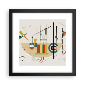 Poster in black frame - And the World Laughs - 30x30 cm