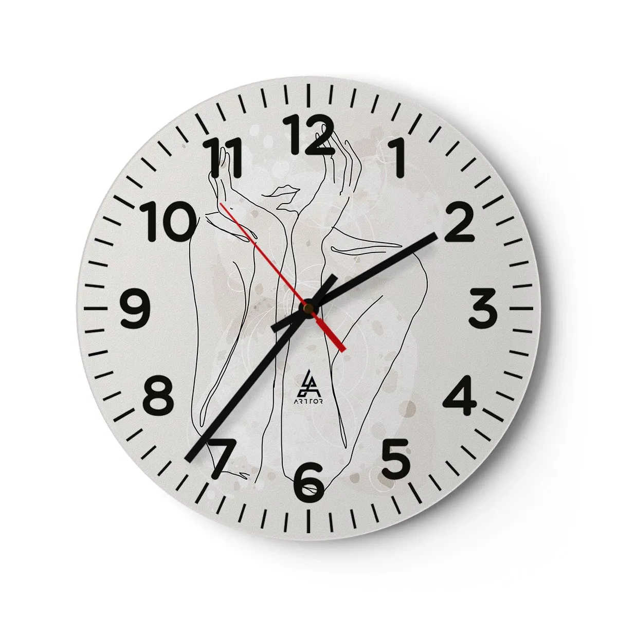 Wall clock - Clock on glass - Dreamful Moment - 40x40 cm