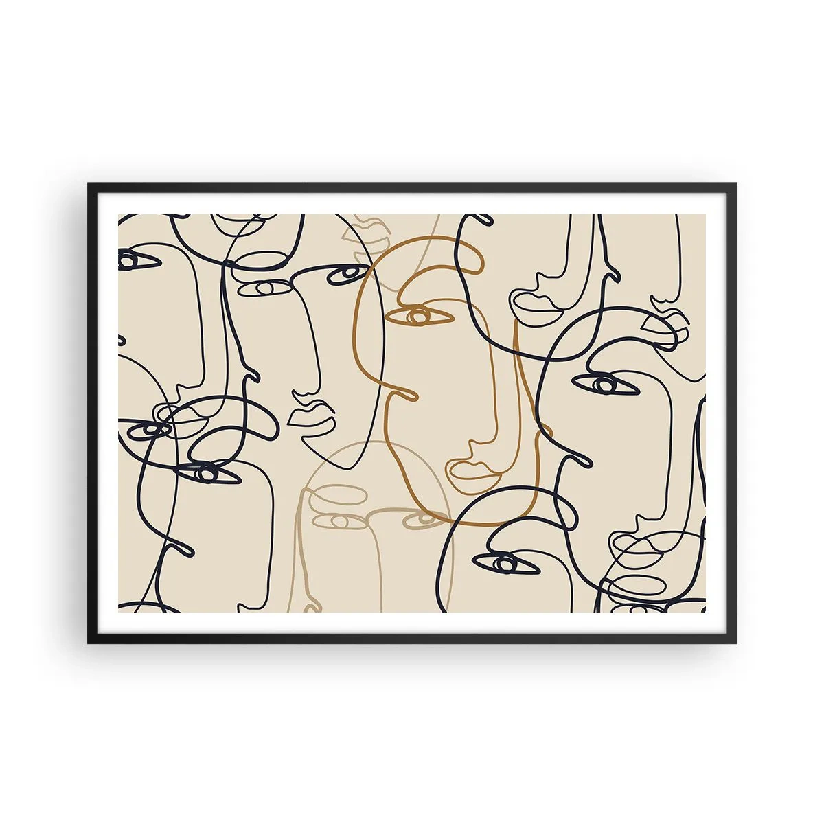 Poster in black frame - Multiplied Portrait - 100x70 cm