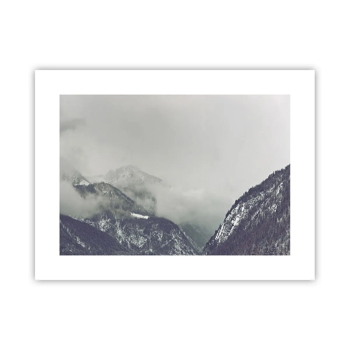 Poster - Foggy valley - 40x30 cm