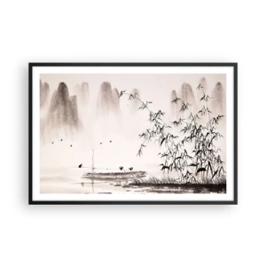 Poster in black frame - Quiet As a Rice Field - 91x61 cm