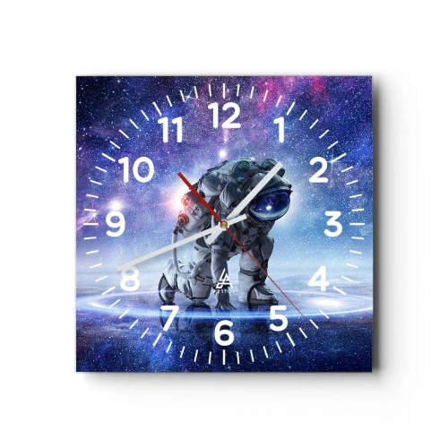 Wall clock - Clock on glass - Starry Night above Me - 40x40 cm