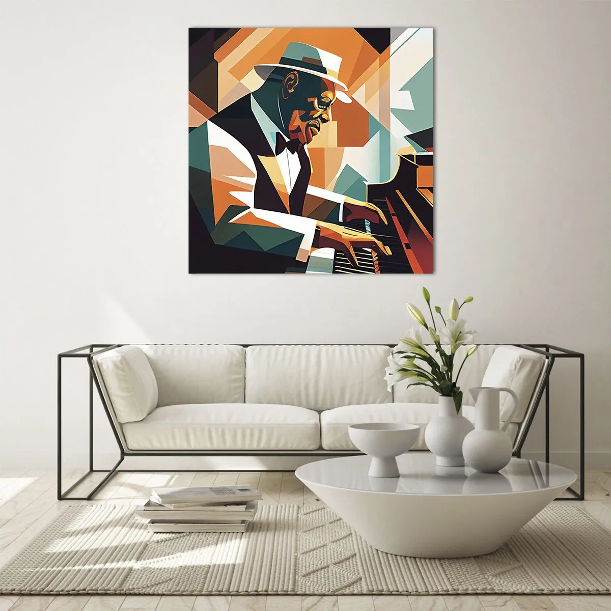 Glass picture - All that Jazz - 30x30 cm