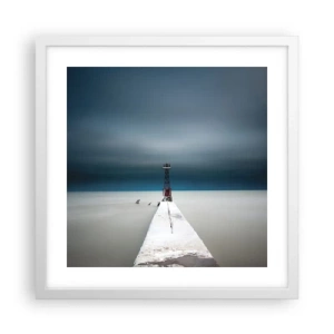 Poster in white frmae - Encounter with Infinity - 40x40 cm