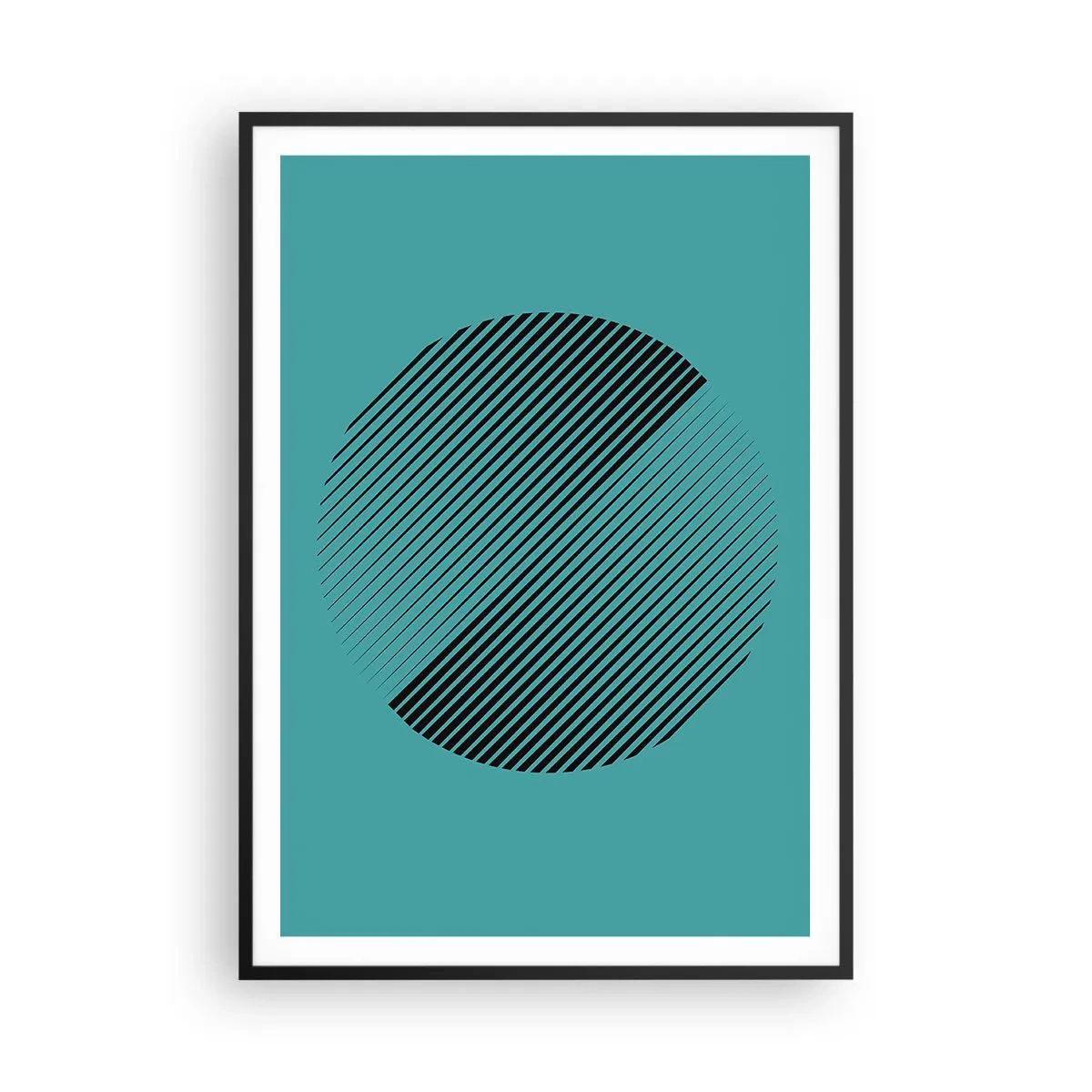 Poster in black frame - Circle - Geometrical Variation - 70x100 cm