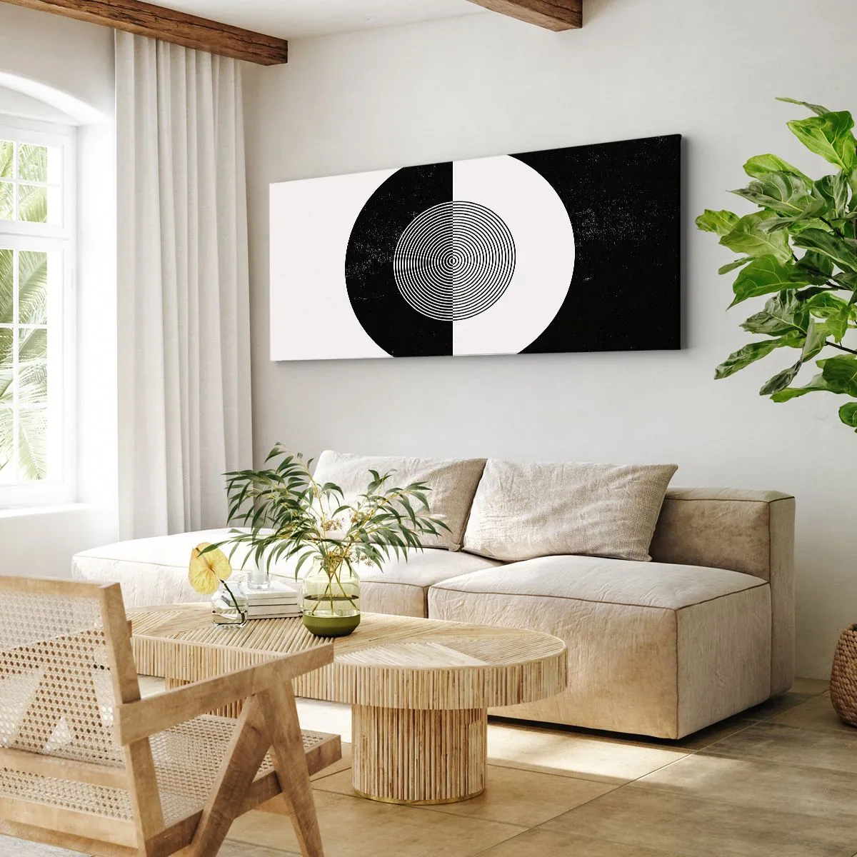 Canvas picture - Harmony in Black and White - 160x50 cm