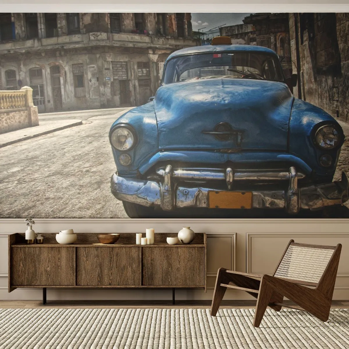 Self-Adhesive Photo Wallpaper Deluxe Sticker - Old Is Beautiful - Automotive, Car, Taxi - 250x175 cm