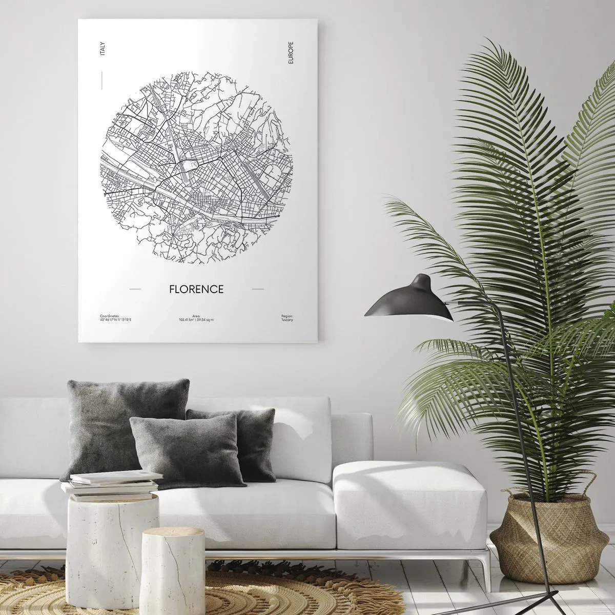 Glass picture - Anatomy of Florence - 50x70 cm