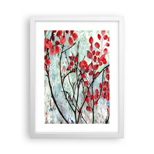 Poster in white frmae - Tree in Scarlet - 30x40 cm