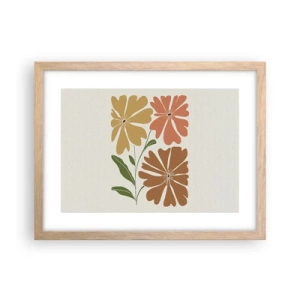 Poster in light oak frame - Nature and Geometry - 40x30 cm