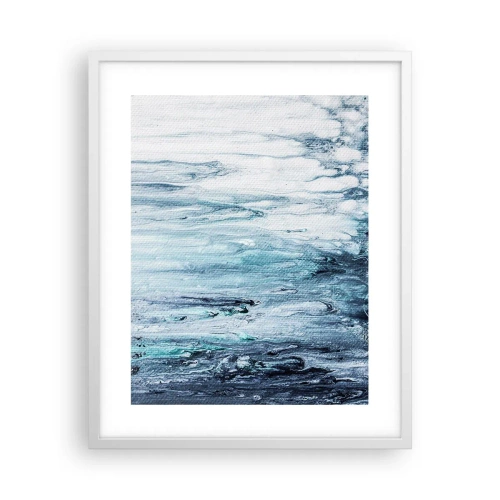 Poster in white frmae - Blue Icicles - 40x50 cm