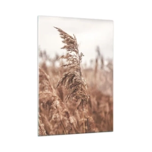Glass picture - Autumn Has Arrived in the Fields - 50x70 cm