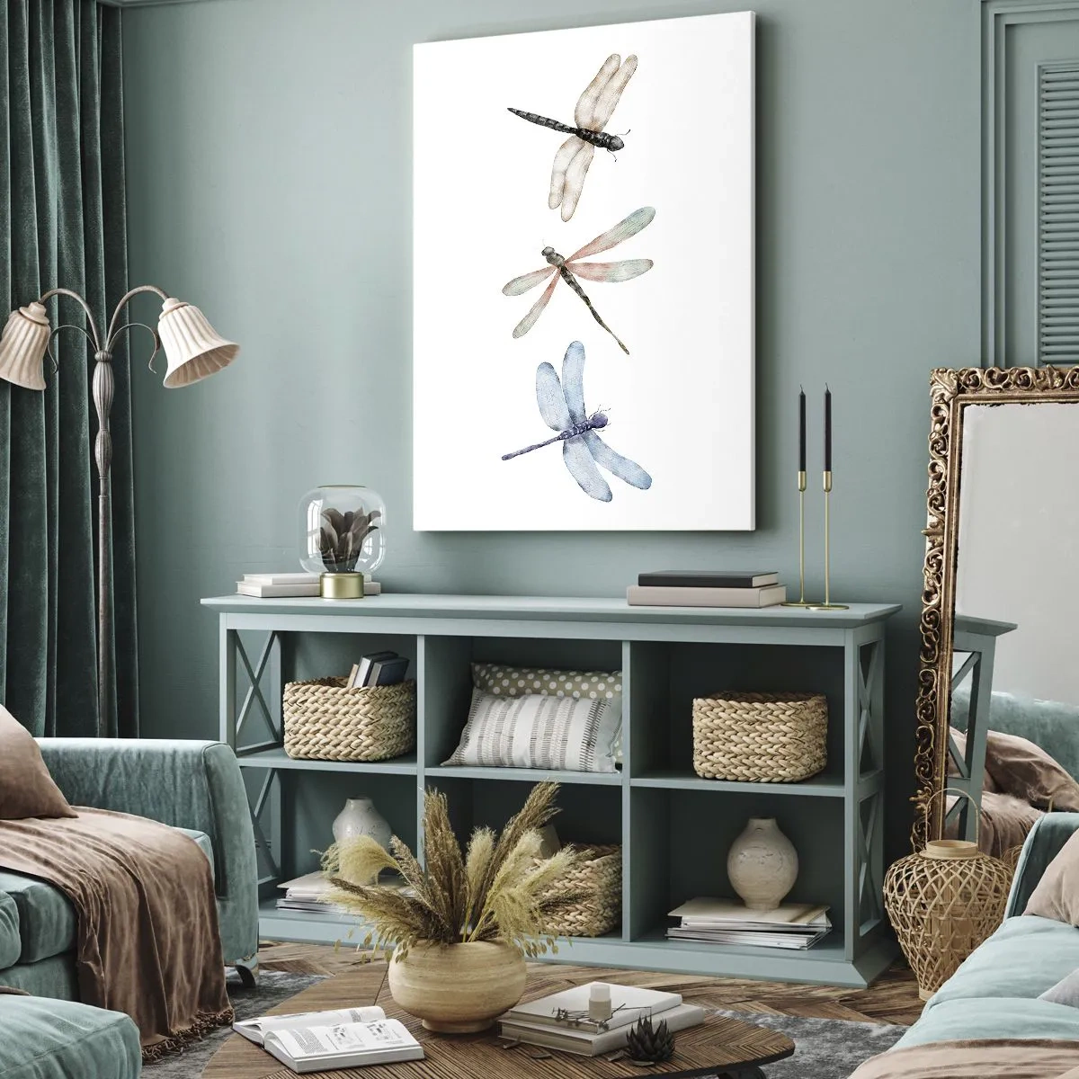 Canvas picture - Lightness of Dragonflies - 50x70 cm