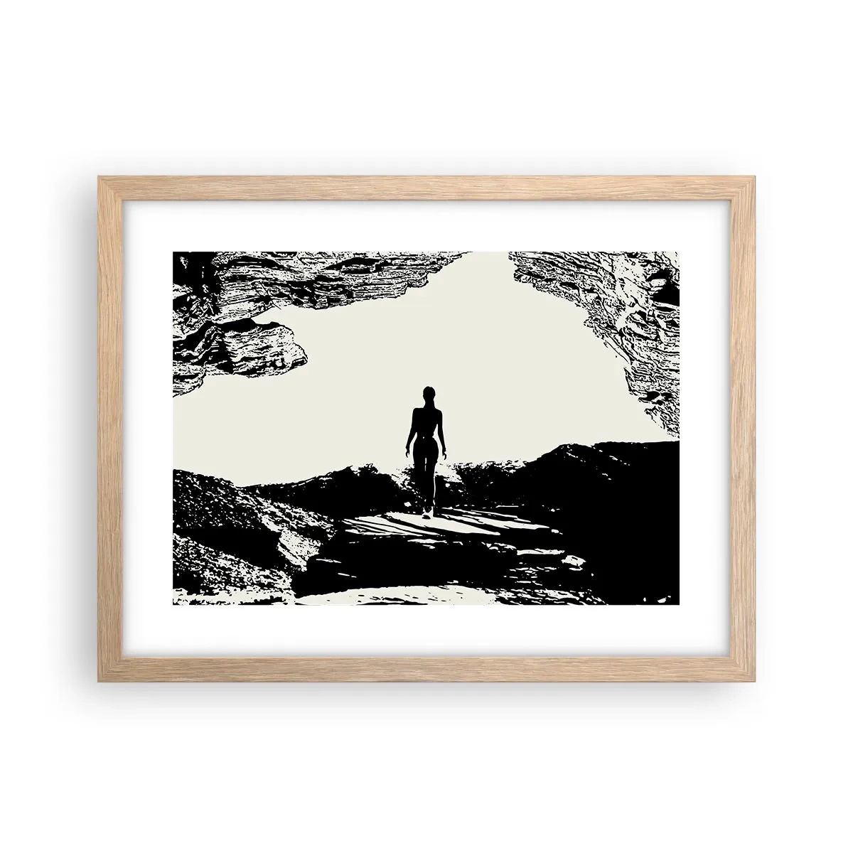 Poster in light oak frame - New Look - 40x30 cm