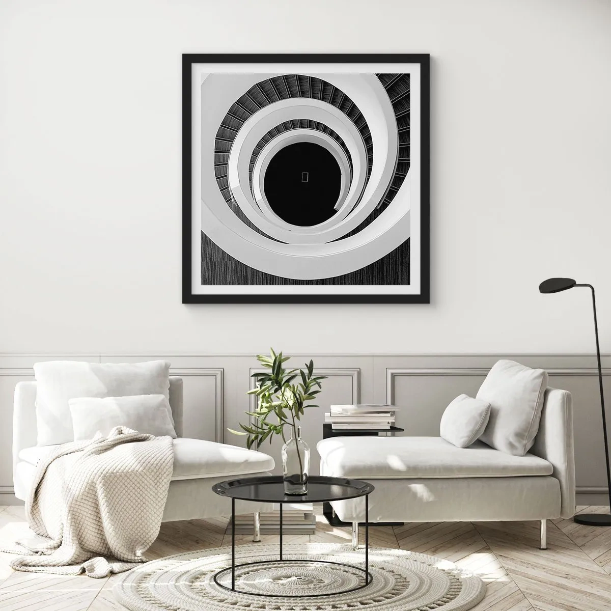 Poster in black frame - To the Point of the Matter - 50x50 cm