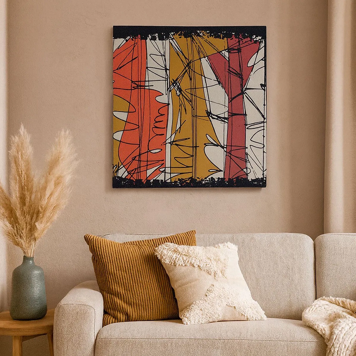 Canvas picture - Spontaneous Composition - 30x30 cm