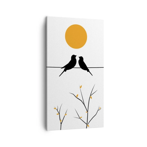 Canvas picture - Nightingale Evening - 45x80 cm