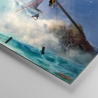 Clock face with lines