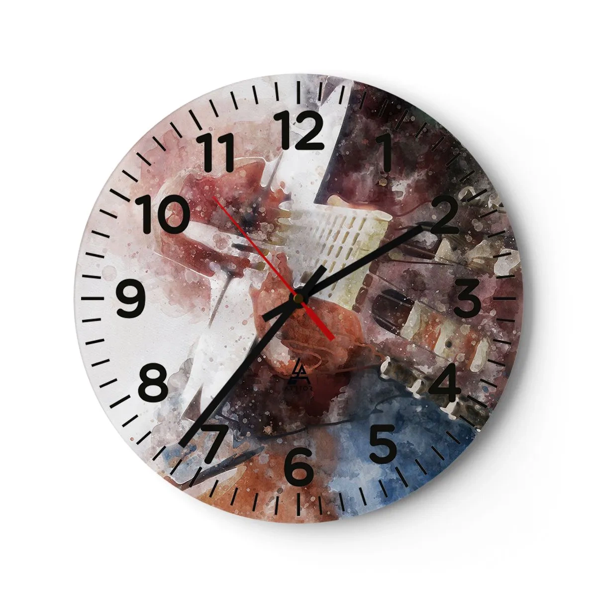 Wall clock - Clock on glass - And What do You Think? - 30x30 cm