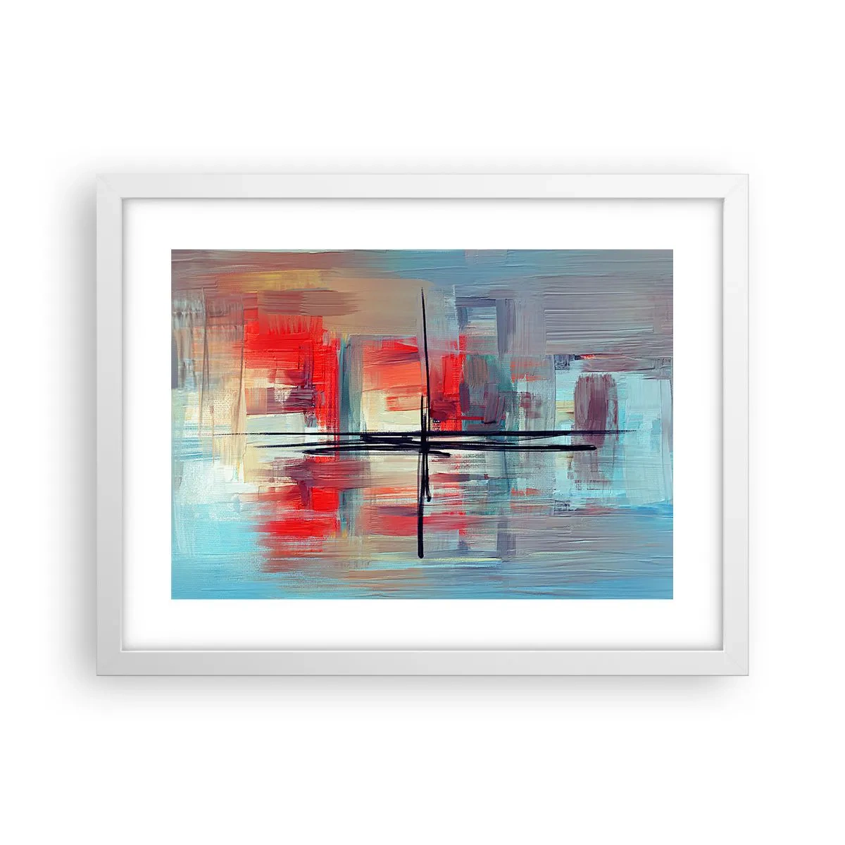 Poster in white frmae - Landscape in a foreign Dimension - 40x30 cm