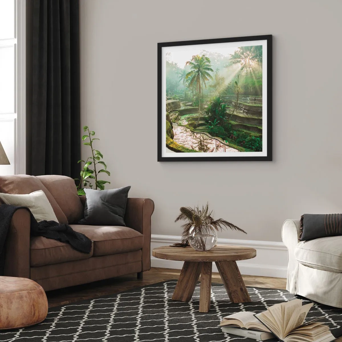 Poster in black frame - Maturing in the Sun - 50x50 cm