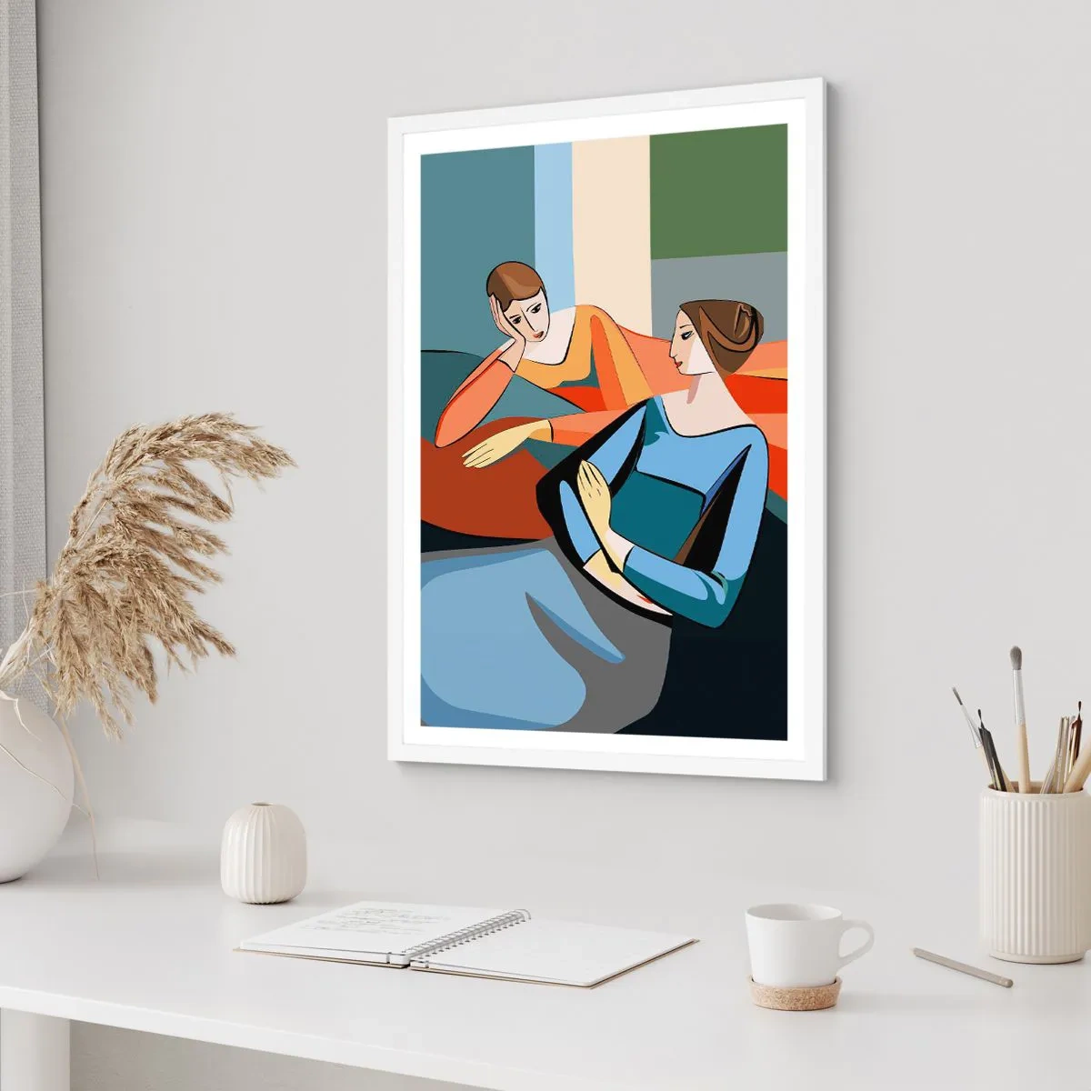 Poster in white frmae - Time for Confession - 30x40 cm