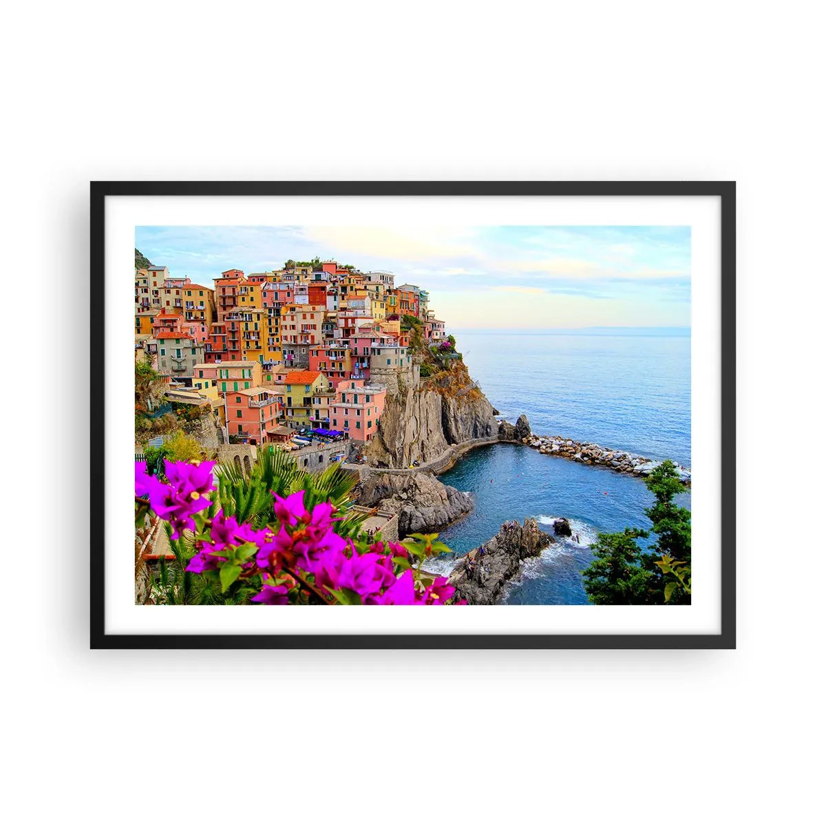 Poster in black frame - Laughing City - 70x50 cm
