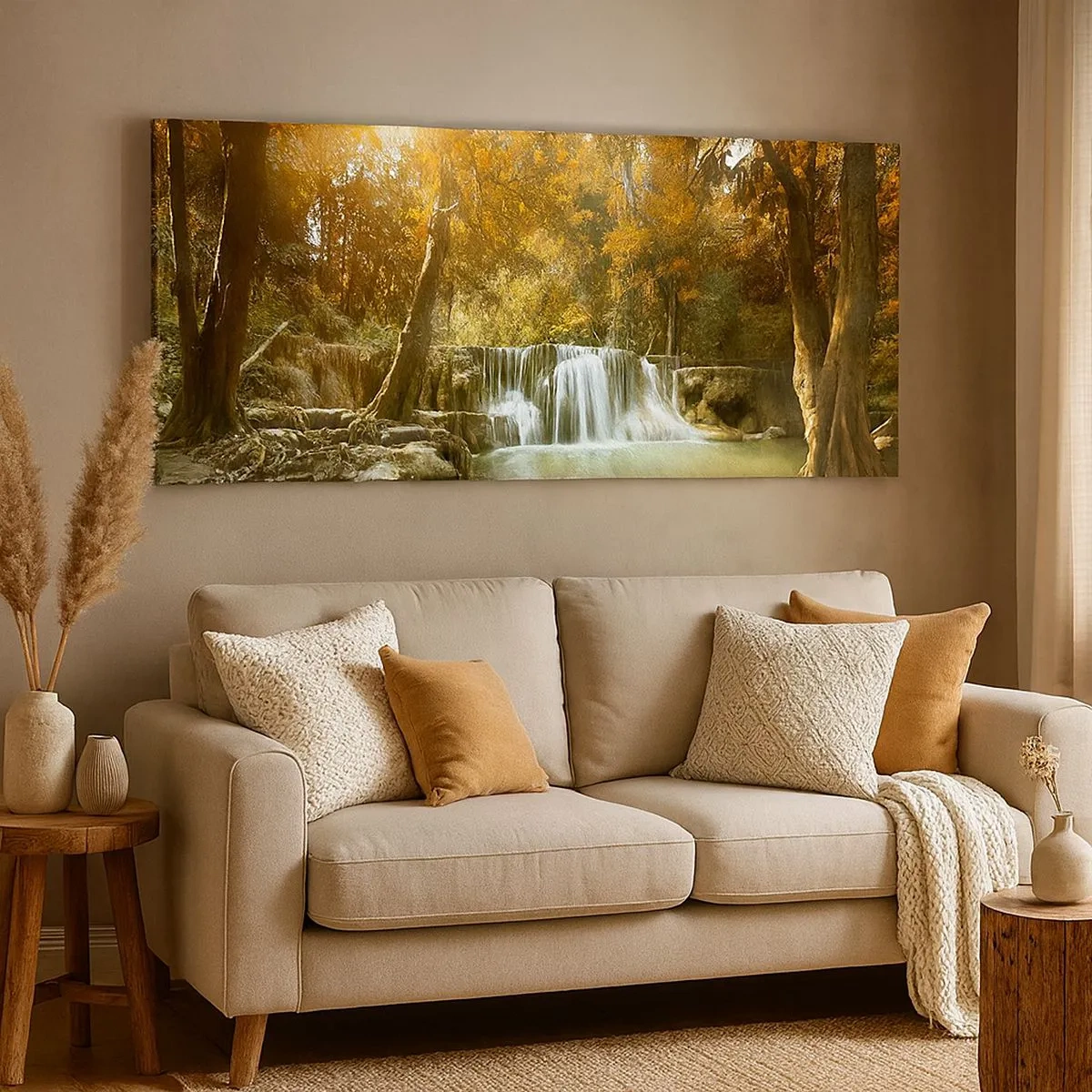 Canvas picture - Park Cascade - 100x40 cm
