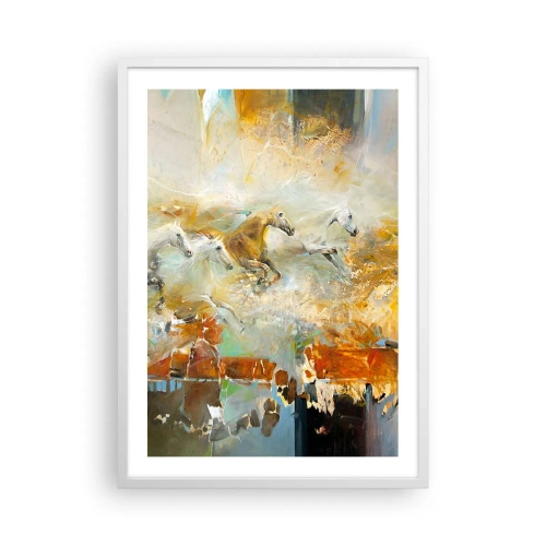 Poster in white frmae - Gallopping through the World - 50x70 cm