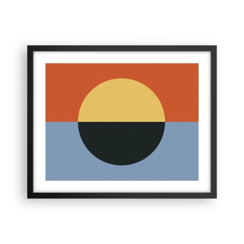 Poster in black frame - Composition of Warm and Cool - 50x40 cm