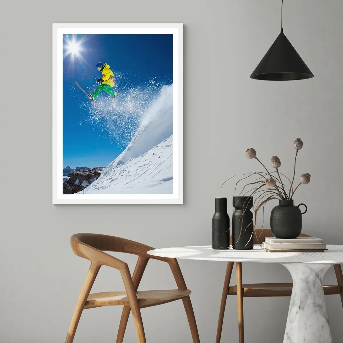 Poster in white frmae - Dancing with the Mountains - 61x91 cm