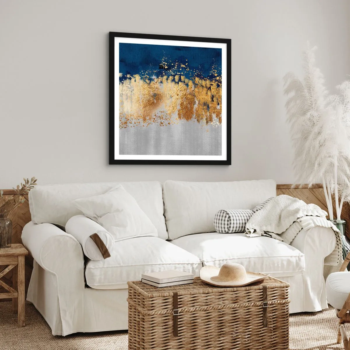 Poster in black frame - Modern Composition and Twinkle - 30x30 cm