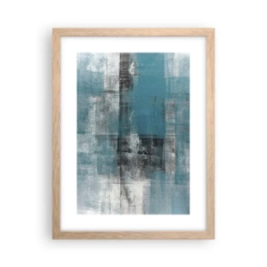 Poster in light oak frame - Water and Air - 30x40 cm