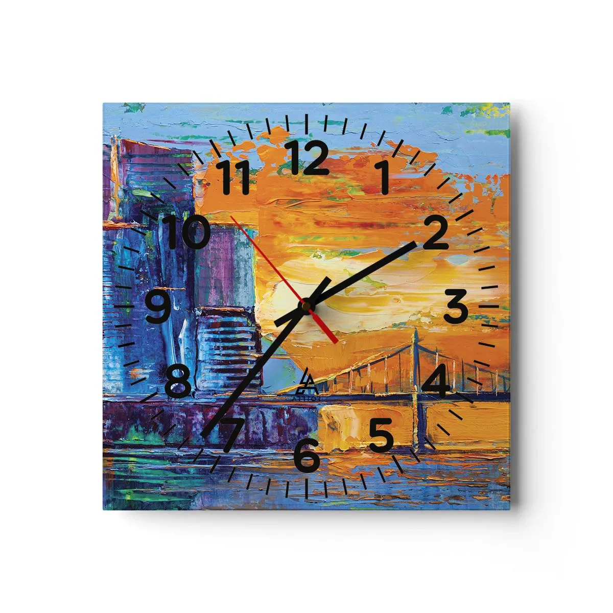 Wall clock - Clock on glass - Culture and Nature - 30x30 cm