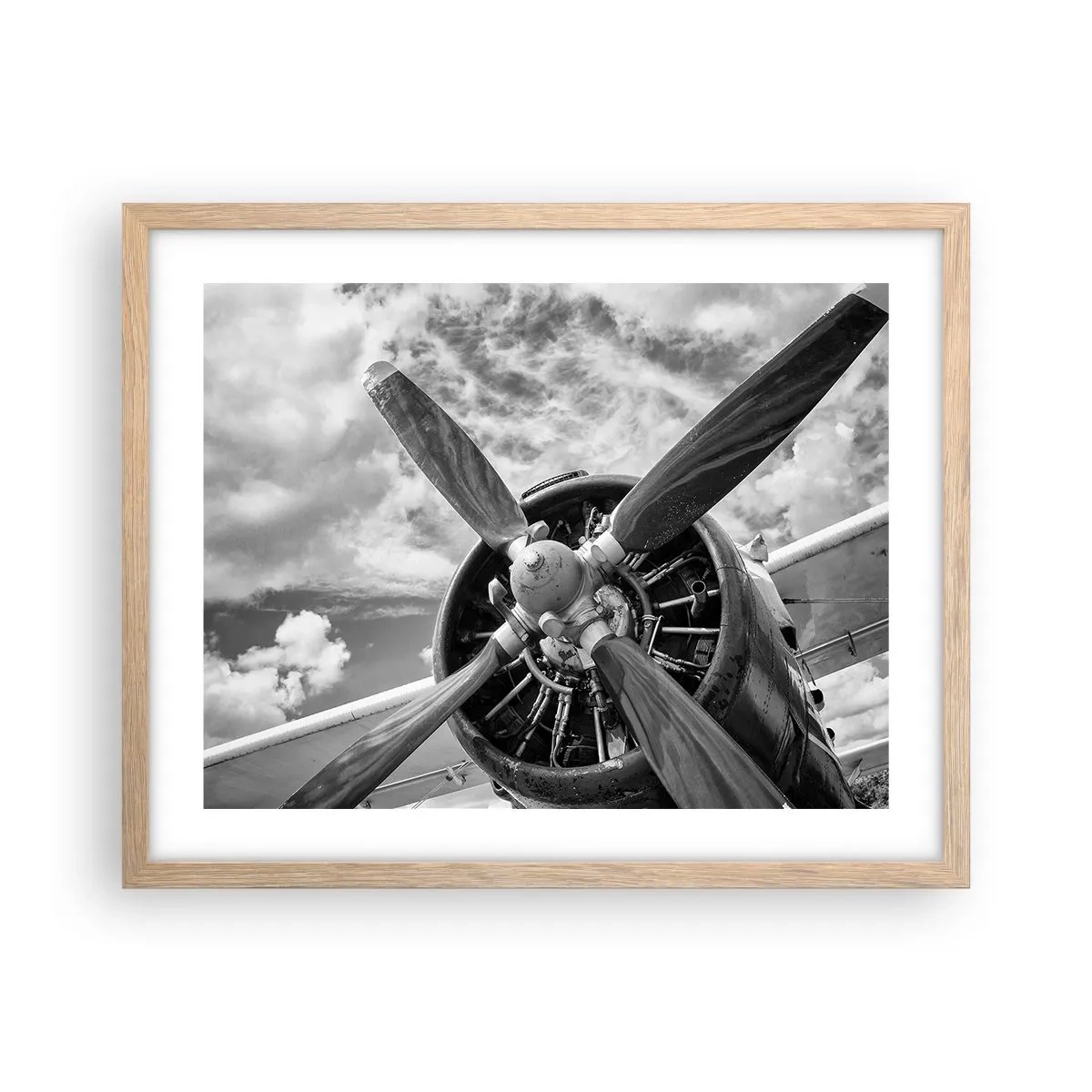Poster in light oak frame - Conquerer of the Skies - 50x40 cm