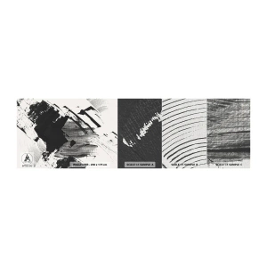 Photo Wallpaper Sample Premium Canvas - Abstract - Expression of Black - Piece, Modern, Black and white - 100x30 cm