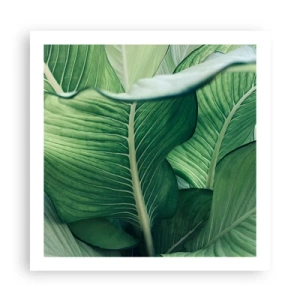 Poster - Life in Intense Green Colour - 60x60 cm