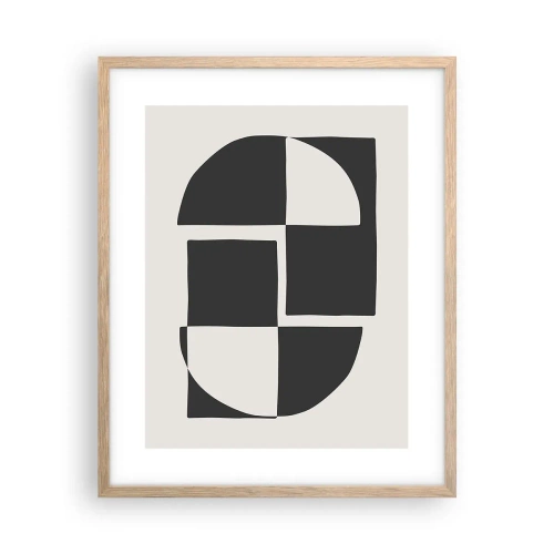 Poster in light oak frame - Antithesis-Synthesis - 40x50 cm