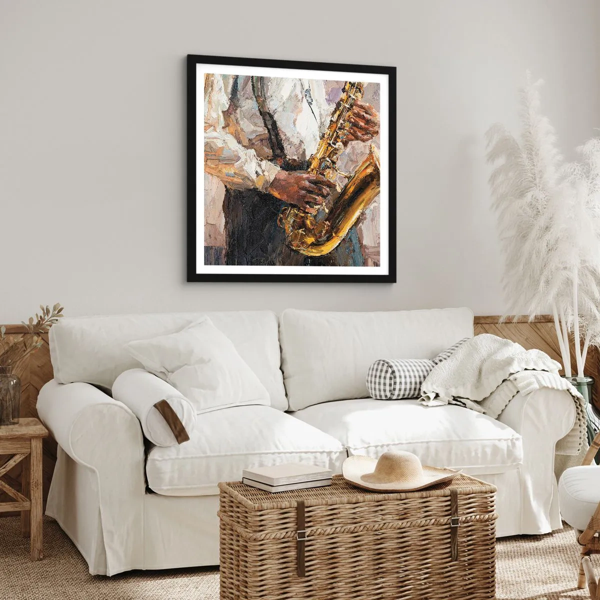 Poster in black frame - Time for a Solo - 60x60 cm