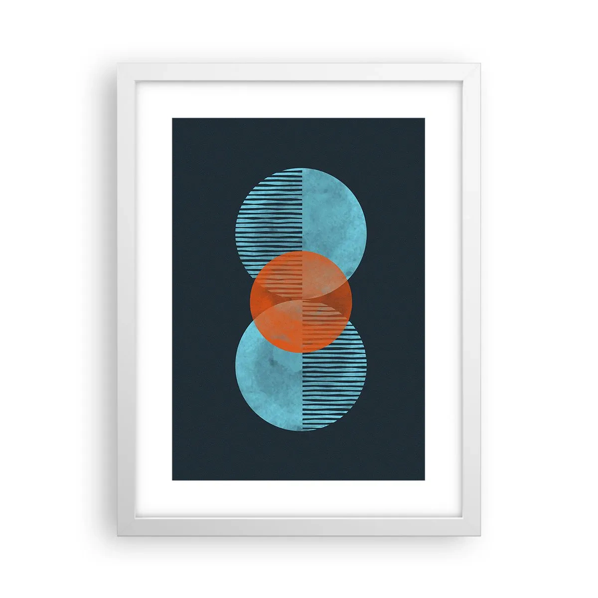 Poster in white frmae - Symmetrical Composition - 30x40 cm