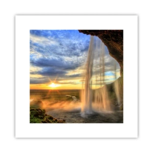 Poster - World behind Raindrops - 30x30 cm