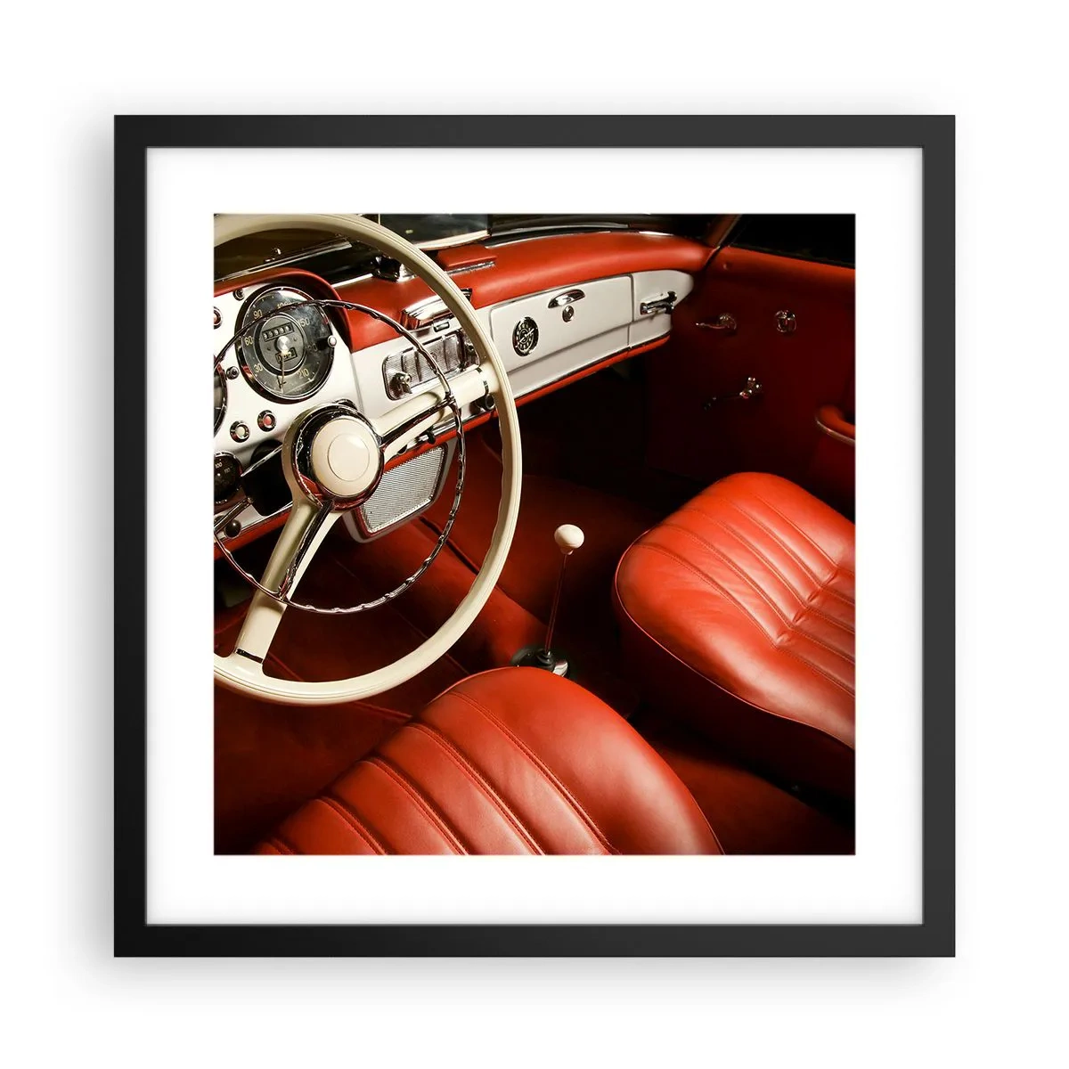 Poster in black frame - Luxury Vintage Style - 40x40 cm