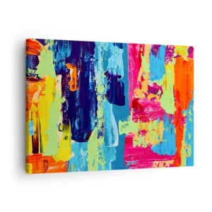 Canvas picture - Abstract composition of colors in a dynamic form - 70x50cm - Life Is Beautiful! - Modern wall decoration for the living room and bedroom ARTTOR