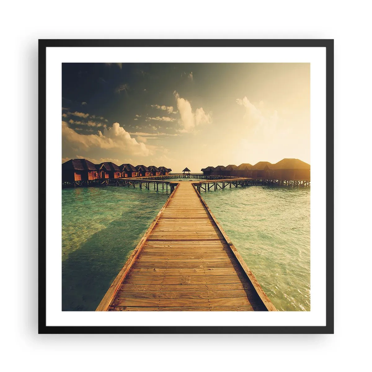 Poster in black frame - Warm Welcome - 60x60 cm