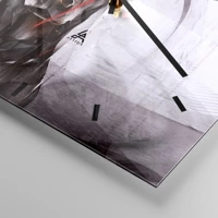 Clock face with lines