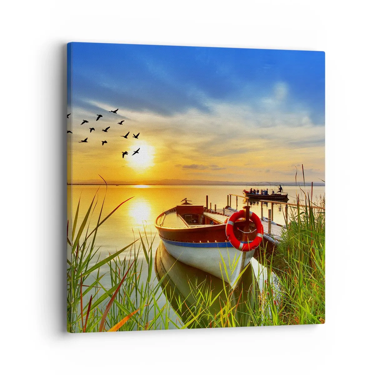 Canvas picture - Cormorants Are Flying Away - 40x40 cm