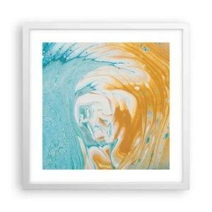 Poster in white frmae - Pastel Swirl - 40x40 cm