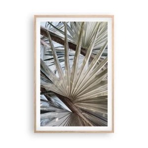 Poster in light oak frame - Fans in tropics - 61x91 cm